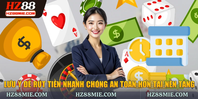 Lưu ý để rút tiền nhanh chóng an toàn hơn tại nền tảng