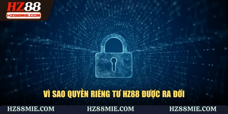 Lý dó quyền riêng tư HZ88 được ra đời